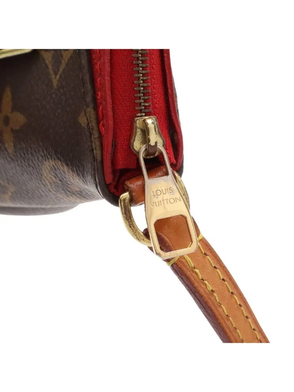 Louis Vuitton Monogram Nano Pallas Mini Bag 2-Way Crossbody Cerise Red